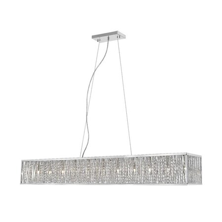 Z-Lite Terra 11 Light Island Pendant, Chrome & Chrome 872CH-56